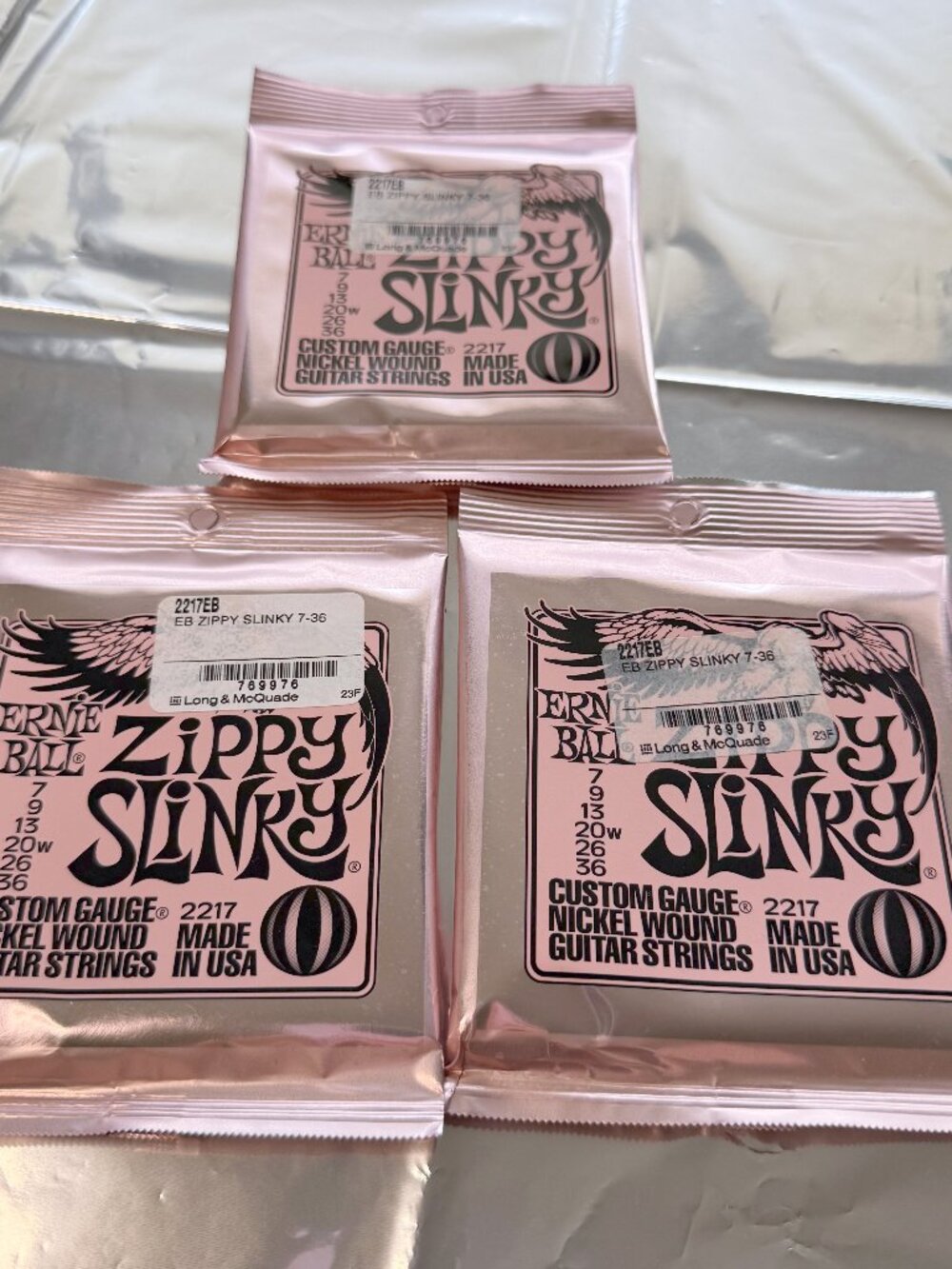 Ernie Ball Zippy Slinky Guitar Strings Set of 3